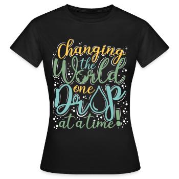 Huile essentielle - T-shirt Femme - noir - Devant - AI Model Female 172 dark (172cm)