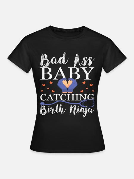 Hebamme Geburtshelfer - Frauen T-Shirt - Schwarz