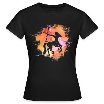 Sagittaire Signe astrologique Horoscope Astrologie - T-shirt Femme - noir - Devant - AI Model Female 172 dark (172cm)
