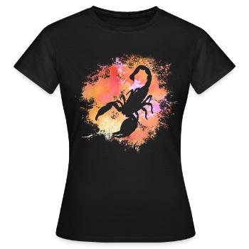Scorpion Signe astrologique Horoscope Astrologie - T-shirt Femme - noir - Devant - AI Model Female 172 dark (172cm)