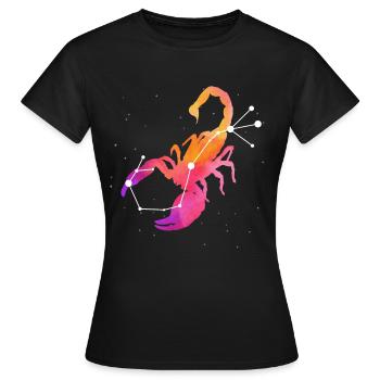 Scorpion Signe astrologique Horoscope Astrologie - T-shirt Femme - noir - Devant - AI Model Female 172 dark (172cm)