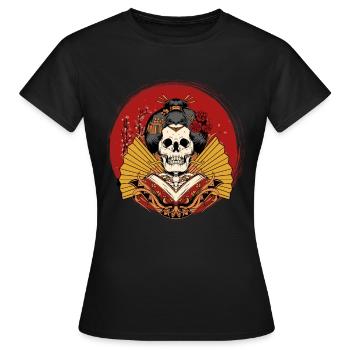 Japan Geisha - Women's T-Shirt - black - Front - AI Model Female 172 dark (172cm)