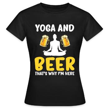Yoga Yogi - T-shirt Femme - noir - Devant - AI Model Female 172 dark (172cm)