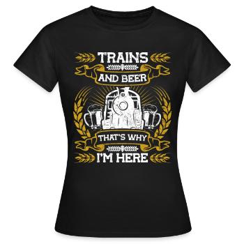 Railway Railway Train Train Train Driver - Women's T-Shirt - black - Front - AI Model Female 172 dark (172cm)
