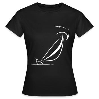 Seglen Segelboot Segler - Frauen T-Shirt - Schwarz - Vorne - AI Model Female 172 dark (172cm)