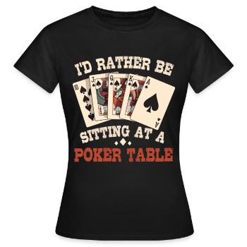 Poker Pokerspieler Texas Holdem - Frauen T-Shirt - Schwarz - Vorne - AI Model Female 172 dark (172cm)