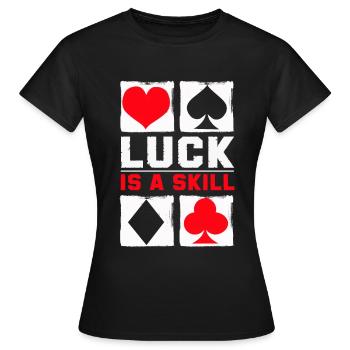 Poker Pokerspieler Texas Holdem - Frauen T-Shirt - Schwarz - Vorne - AI Model Female 172 dark (172cm)