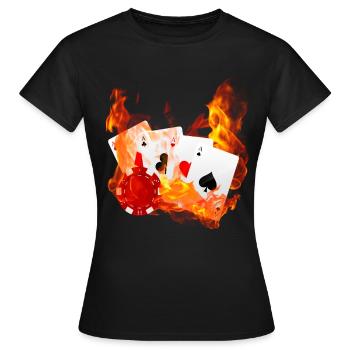 Poker Pokerspieler Texas Holdem - Frauen T-Shirt - Schwarz - Vorne - AI Model Female 172 dark (172cm)