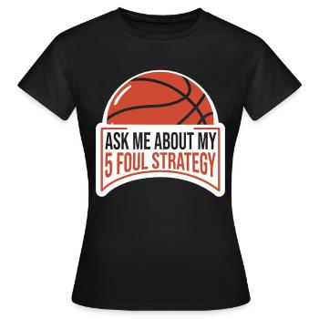 Basketball Basketballer - Women's T-Shirt - black - Front - AI Model Female 172 dark (172cm)