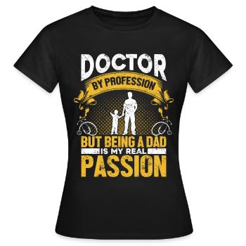 Médecin Médecin Médecin spécialiste Médecin - T-shirt Femme - noir - Devant - AI Model Female 172 dark (172cm)