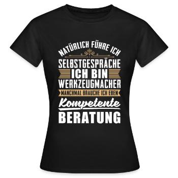 Werkzeugmechaniker Werkzeugmacher - Frauen T-Shirt - Schwarz - Vorne - AI Model Female 172 dark (172cm)