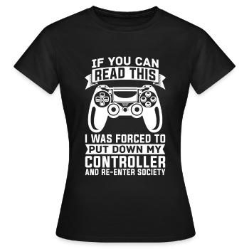Gamer Gaming Jeux vidéo Jeux vidéo - T-shirt Femme - noir - Devant - AI Model Female 172 dark (172cm)