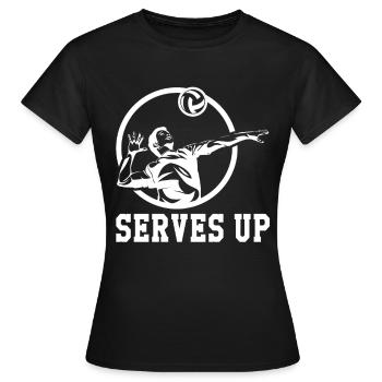 Volleyball Beach Volleyball - Women's T-Shirt - black - Front - AI Model Female 172 dark (172cm)