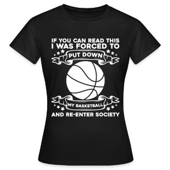 Basketball Basketballer - Women's T-Shirt - black - Front - AI Model Female 172 dark (172cm)