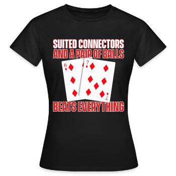 Poker Pokerspieler Texas Holdem - Frauen T-Shirt - Schwarz - Vorne - AI Model Female 172 dark (172cm)