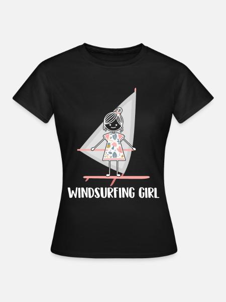 Windsurfing Windsurfen - Frauen T-Shirt - Schwarz