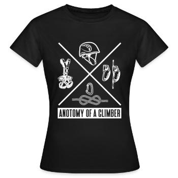 Klettern Bergsport Kletterer - Frauen T-Shirt - Schwarz - Vorne - AI Model Female 172 dark (172cm)