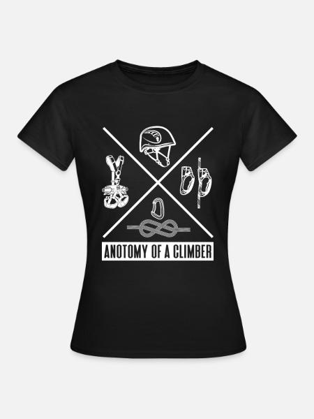 Escalade Alpinisme Grimpeurs - T-shirt Femme - noir