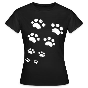 J aime mon chien - T-shirt Femme - noir - Devant - AI Model Female 172 dark (172cm)