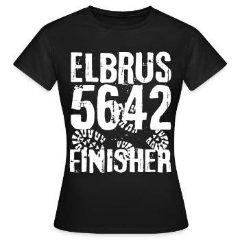 Mount Elbrus Caucasus Mountaineering Mountaineering Mountain - Women's T-Shirt - black - Front - AI Model Female 172 dark (172cm)