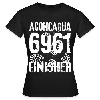 Cerro Aconcagua Andes Argentine 7 Sept Sommets - T-shirt Femme - noir - Devant - AI Model Female 172 dark (172cm)