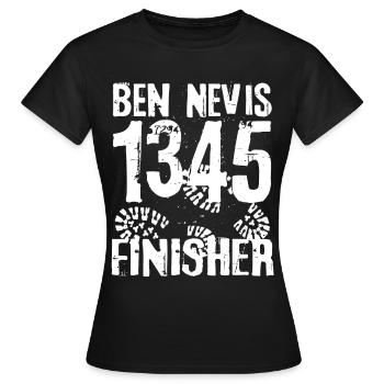 Ben Nevis Berg Munro Bagging Schottland Highlands - Frauen T-Shirt - Schwarz - Vorne - AI Model Female 172 dark (172cm)