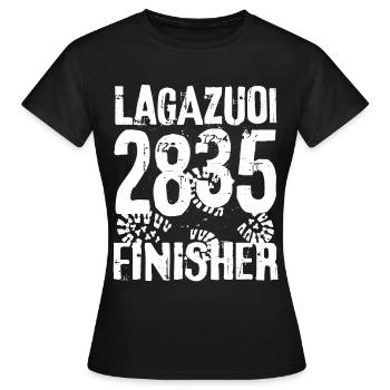 Lagazuoi Dolomites Randonnée Alpinisme Tyrol du Sud - T-shirt Femme - noir - Devant - AI Model Female 172 dark (172cm)