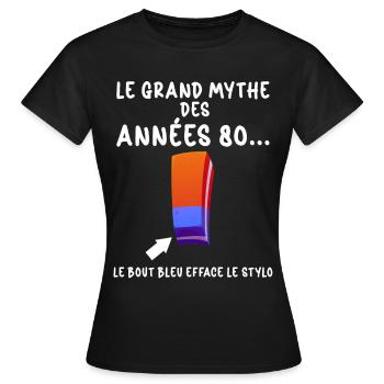 80s Eraser The Great Vintage Myth - Women's T-Shirt - black - Front - AI Model Female 172 dark (172cm)