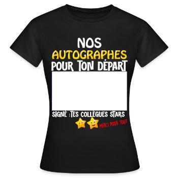 Co-worker stars on signed retirement departure - Women's T-Shirt - black - Front - AI Model Female 172 dark (172cm)
