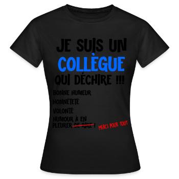 Amazing Man Work Co-worker - Women's T-Shirt - black - Front - AI Model Female 172 dark (172cm)