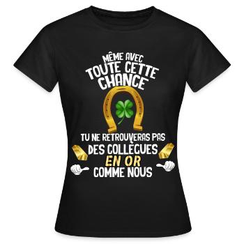 Co-worker Retirement Good Luck - Women's T-Shirt - black - Front - AI Model Female 172 dark (172cm)