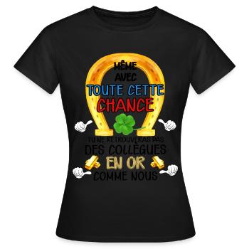 Co-worker Humor Retirement - Women's T-Shirt - black - Front - AI Model Female 172 dark (172cm)