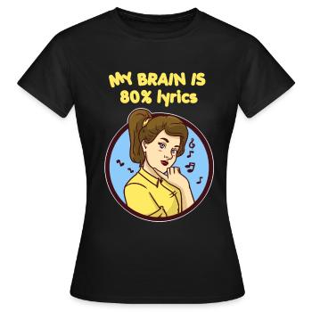 Amant de musique nerd accrocheur vie cadeau idée - T-shirt Femme - noir - Devant - AI Model Female 172 dark (172cm)