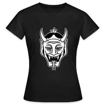 Diable Satan Tatouage Hexagone Swag Cadeau de tatouage - T-shirt Femme - noir - Devant - AI Model Female 172 dark (172cm)