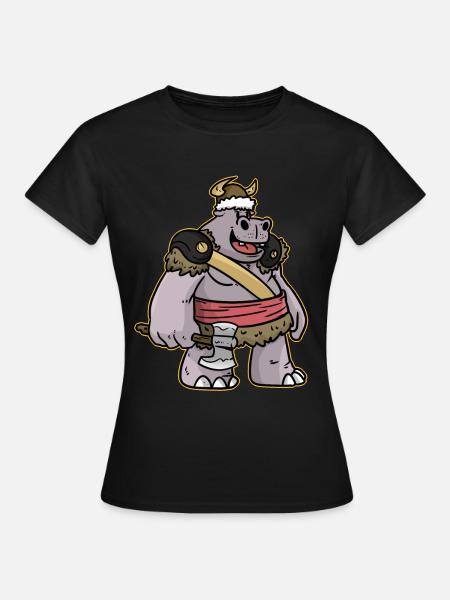 Nilpferd Krieger - Frauen T-Shirt - Schwarz