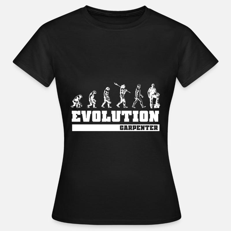 Schreiner Zimmermann Evolution - Frauen T-Shirt - Schwarz