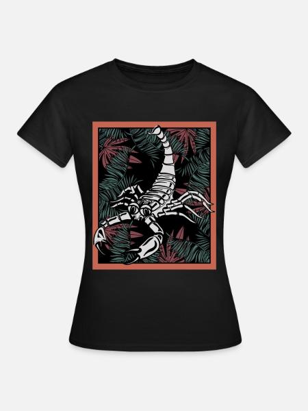 Stacheliger Skorpionfarn Dschungel - Frauen T-Shirt - Schwarz