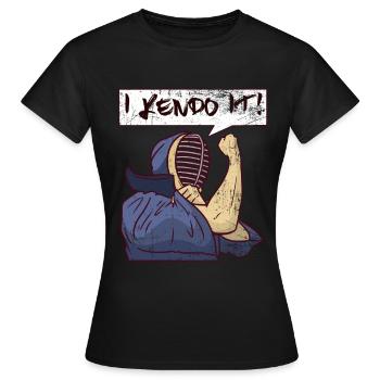Kendo Japanese Bamboo Arts Martial Gift - T-shirt Femme - noir - Devant - AI Model Female 172 dark (172cm)
