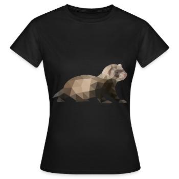 Putois polygone putois - T-shirt Femme - noir - Devant - AI Model Female 172 dark (172cm)