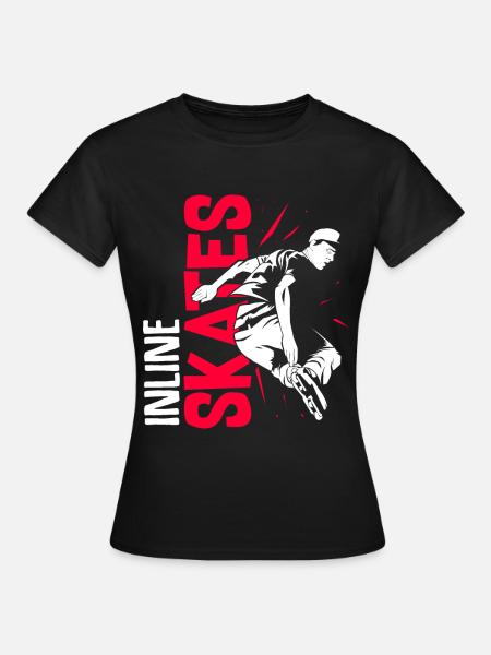 Patins à roulettes - T-shirt Femme - noir