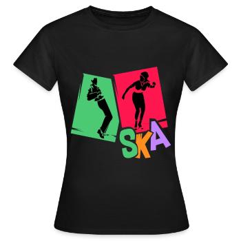 Ska Musik - Frauen T-Shirt - Schwarz - Vorne - AI Model Female 172 dark (172cm)