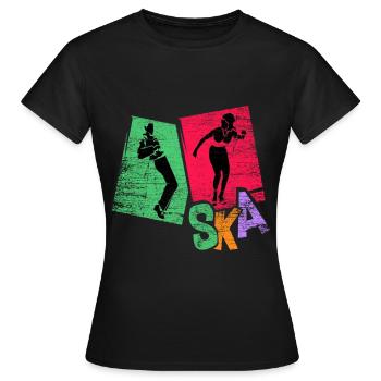 Cadeau de musique ska - T-shirt Femme - noir - Devant - AI Model Female 172 dark (172cm)