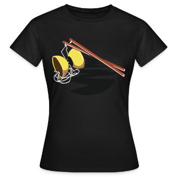 Diabolo - Frauen T-Shirt - Schwarz - Vorne - AI Model Female 172 dark (172cm)