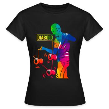 diabolo - T-shirt Femme - noir - Devant - AI Model Female 172 dark (172cm)