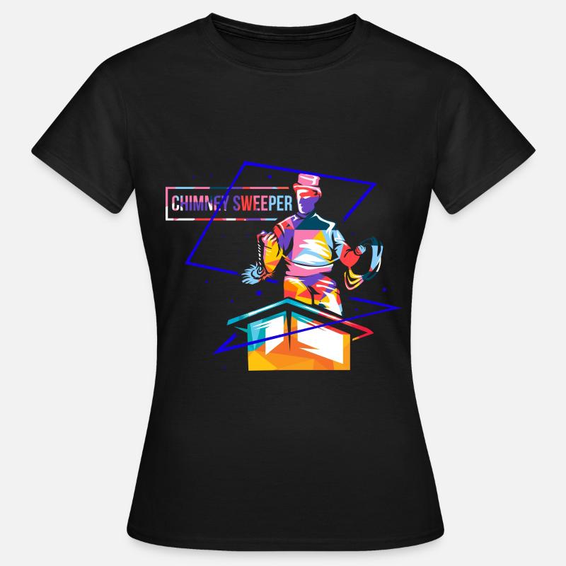 Polygone ramoneur - T-shirt Femme - noir
