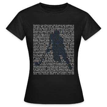 Unihockey - Frauen T-Shirt - Schwarz - Vorne - AI Model Female 172 dark (172cm)
