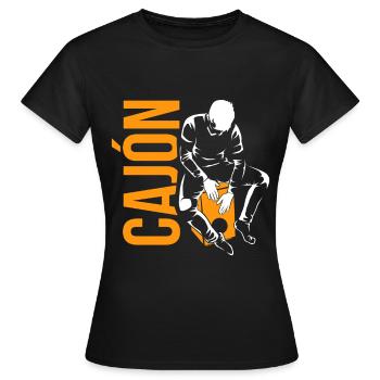 cajón - Women's T-Shirt - black - Front - AI Model Female 172 dark (172cm)
