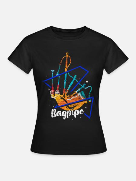 Dudelsack Polygon - Frauen T-Shirt - Schwarz