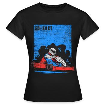 GoKart Rennsport - Frauen T-Shirt - Schwarz - Vorne - AI Model Female 172 dark (172cm)