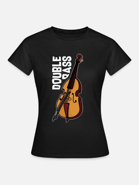 kontrabas - Dame-T-shirt - sort